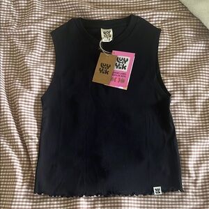 Lucy & Yak Etta sleeveless Classic Black Tank Top